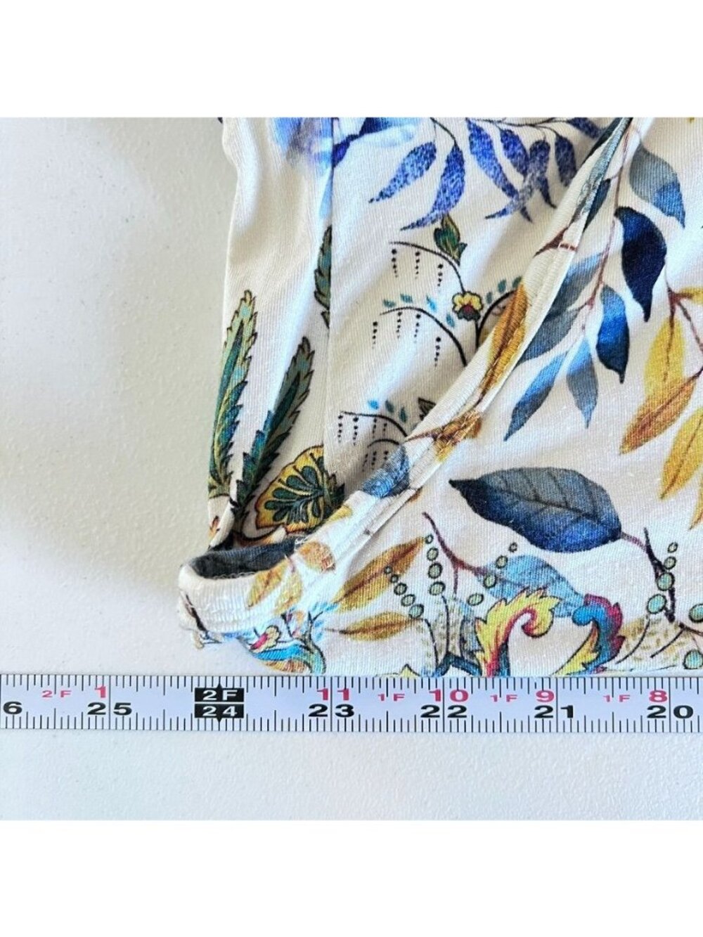Johnny Was Womens Sz 2X Blu Easy Fit Midi Dress Soft Boho Floral Flowy Summer - Picture 12 of 16
